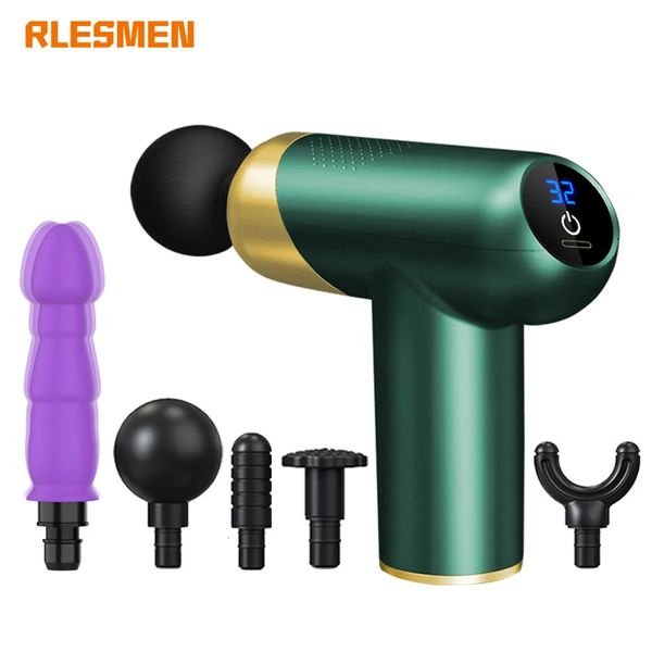 Rlesmen Mini Massage Gun Head Attachement Fibrateur pour les femmes Tissue profonde Percussion Portable Muscle Fascial Necy Corps 231221