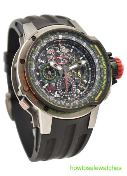 RM Business Wrist Watch RM39-01 Automatic Winding Flyback Chronograph Aviation RM3901 Pilot Watch Automatic mécanical Tourbillon Movement Mouvement