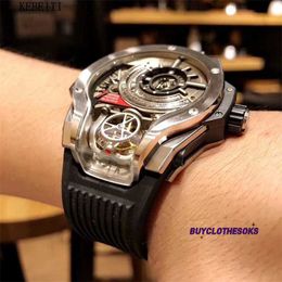 RM Designer Watch Wormhole Watchless Watch Men's Mechanical Watch Full Automatic Top Ten Brands Black Technology Switzerland 7brt