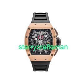 RM Luxury Montres mécaniques Watch Mills Watch masculin RM011 Felipe Massa Time Code rose Gold Stso