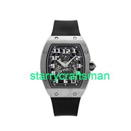 RM Watches Mechanical Watch Mills RM67-01 Menores de hombres con correa negra de platino ST24