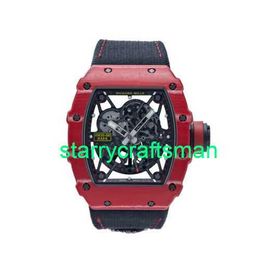 RM Relojes de lujo Mills RM35-02 Rafael Nadal Automático Red Quartz TPT Men's Watch Stgy