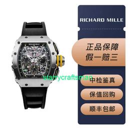 RM Luxury Montres mécaniques Watch Mills RM11-03 Titanium Automatic Chain Wrest Comprehensive Sports Watch ST62