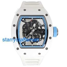 RM Luxury Montres mécanicales Watch Mills RM055 Bubba Watson Asia Edition Ceramic Rubber Manual Chord Watch ST6K