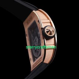 RM Luxe horloges Mechanische horloge -molens RM023 Automatische mechanische heren 18K Rose Gold Watch Case met vatvorm ongeveer 378x45 mm diameter COM ST1T