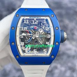 RM Relojes de lujo Muelles de relojes mecánicos RM030 FQ Francia FRANCIA 100 Material de cerámica Color azul y blanco seguido de relojes mecánicos STMV
