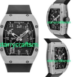 RM Luxe horloges Mechanische horloge -molens RM005 Handmatige wind Wit goud mannen Strap Watch RM005 AF WG ST65