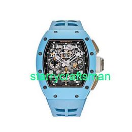 RM Luxury Montres mécanicales Watch Mills RM011 Baby Blue Ceramic Felipe Massa Final Edition Men's Watch Stlo