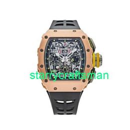 RM Luxury Montres mécaniques Watch Mills RM11-03 Rose Gold Flyback Chronograph Men's Watch ST13