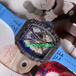 RM Luxe horloges Mechanical Watch Mills Men Watch Limited Edition Tourbillon Full Hollow 44,50 x 49,94 Handleiding RM53-01 Polo STLB