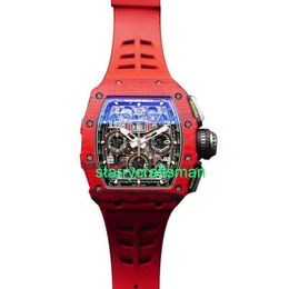 RM Luxury Montres mécanicales Watch Mills RM11-03 Red Magic Robotics NTPT Luxury Men's Watch Black STFG