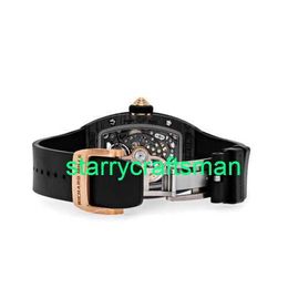 RM Luxury Montres mécaniques Montroies Mills RM07-01 Rose Gold Carbon TPT Diamond Border STD5