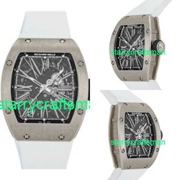 RM Luxe horloges Mechanische horloge -molens RM023 Automatico 40mm Oro Bianco da Uomo Cinturino Orologio AJ WG STLY