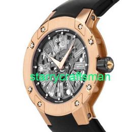 RM Luxury Montres mécaniques MINDES Mills RM033 Automatique 45 mm Rose Gold Men Strap Watch RM033 AN RG STNS