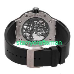 RM Luxury Montres mécanicales Watch Mills RM033 Extra Flat Automatic Titanium Men Strap Watch RM033 AL TI STWN