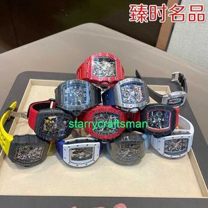 RM Luxe horloges Mechanische horloge -molens Heren automatisch mechanisch uitgehold datumdisplay 48x40mm Mens Watch RM029 Black Ceramic Japan Limited Edition G Str0