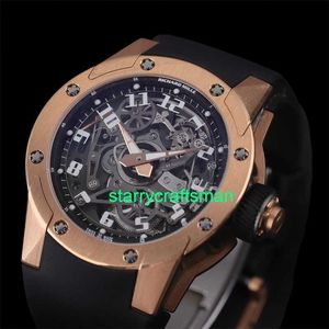 RM Luxury horloges Mechanical Watch Mills Men's Series RM63-01 Hollow Out Watch Automatische mechanische wijzerplaat 42,7 mm 18k Rose Gold STVO