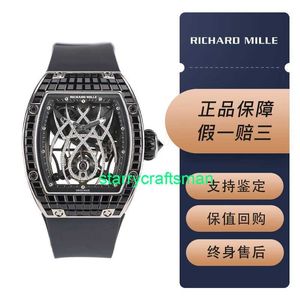 RM Luxury horloges Mechanical Watch Mills RM1901 Natalie Portman Spider Tourbillon Global Limited Platinum Black Gemstone Mens Fashion Leisure Sports M St93