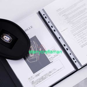 RM Luxury Montres mécaniques Mouillères RM0701 Cénérale en céramique blanche cadran creusée avec diamant Incru