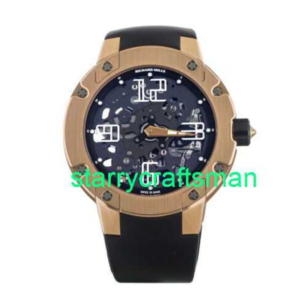 RM Luxury Watches mécaniques MINDES MILLS RM033 Ultra Flat Rose Gold Rubber Band 46mm RM033-AD-RG Set Set STZ4