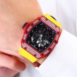 RM Luxury-Wrist Wrists Mouvement Automatic Watches Swiss Made Mens Series RM3502 NTPT FIBER DIAMOND SET MENSE MENSE LOICE SPORTS SPORTS MÉCANIQUE WA FJB4