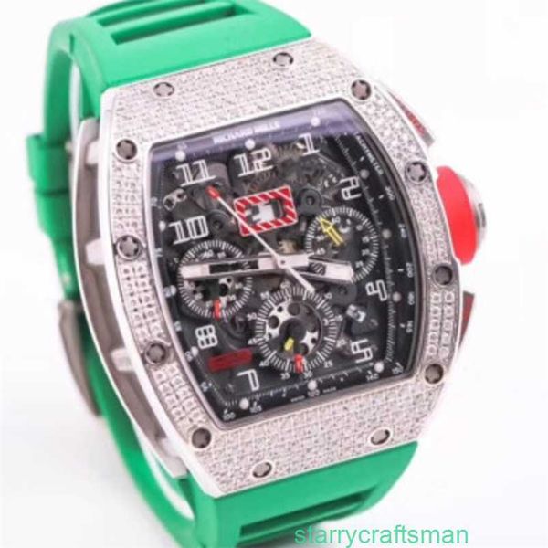 RM Luxury-Wrist Wrists Mouvement Automatic Watches Swiss Made Men's Watch 011 Platinum Sports Machinery Hollow Fashion Casual Time Watch 0STP