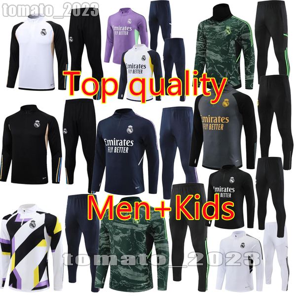 RM Man Kids Soccer Survêtements Ensembles Real Madrid SURVÊTEMENT ensemble 23 24 hommes et enfants kit de football chandal futbol survetement madrides costume d'entraînement veste de football