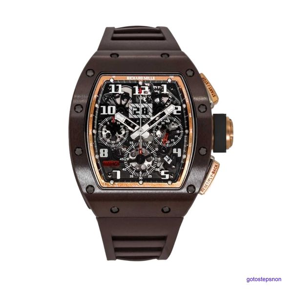 RM MECHANICAL DURGE Watch RM011 Brown Ceramic Rose Gold Tzp Asian Edition Men's Watch RM011 R1
