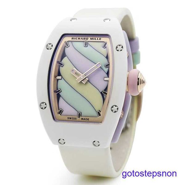 RM Motion Wrist Watch RM07-03 Automatique mécanique WEMPS FEMANS RM07-03 Coton Coton Clean Hollow Ceramic Female Style
