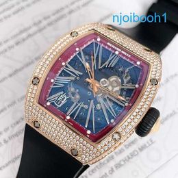 RM Pilot Wrist Watch Automatic Mechanical Watch RM023 Rose Gold Original Diamond Set Neutral Fashion Leisure Business SP MU70