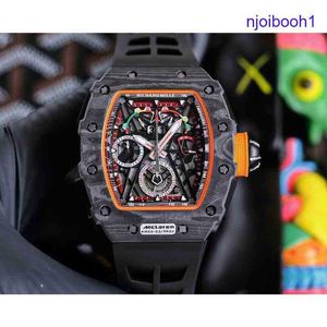 RM Pilot Wrist Watch RM50-03 Mouvement entièrement automatique Watch RM5003 Mécanical Tourbillon Chronograph Habinet