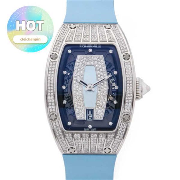 Montre-bracelet RM Racing RM007 Montres automatiques Montres-bracelets fabriquées en Suisse RM007 MONTRE EN OR BLANC PAVE DE DIAMANTS RM007 COM003133