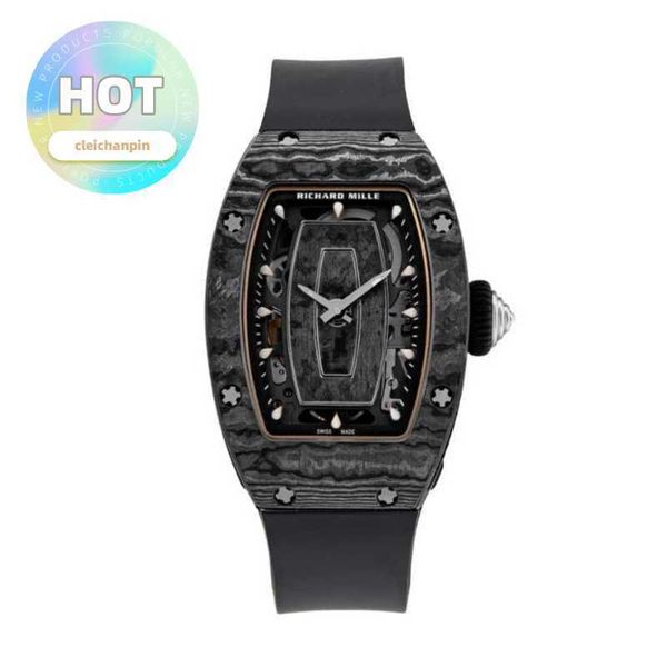 RM Racing Reloj de pulsera RM07-01 Relojes automáticos Relojes de pulsera de fabricación suiza Ms Carbon Fiber TPT RM07-01