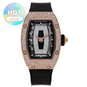 Montre-bracelet RM Racing RM07-01 pour femme, or rose, agate, neige, serti de diamants RM07-01 JY