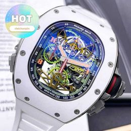 RM Racing polshorloge RM50-02-serie Acj titaniumlegering handmatige dubbele tourbillon chronograaf