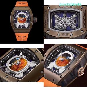 RM Racing Wrist Watch RM52-05 Swiss Mouvement automatique Chronograph Sapphire Mirror STRAP CASSIQUE IMPORTÉ