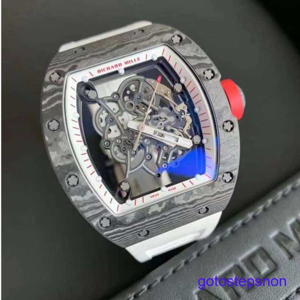 RM Tourbillon Wrist Watch RM055 Japan Limited Edition en fibre de carbone Fashion Fashion Ligneuse Machinerie sportive Machinery