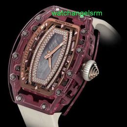 RM – montre-bracelet avec calendrier d'affaires pour femmes, série Rm07-02, diamant Original, boîtier en cristal rose et bleu, Rm0702