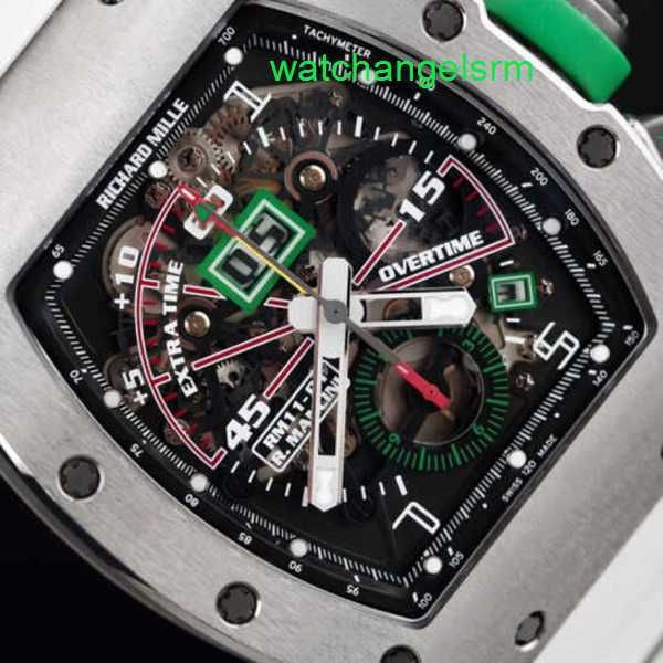 RM Watch Business Calendar Reloj de pulsera Rm11-01 Mancini Edición limitada Único juego de pelota Cronómetro Titanio RM1101