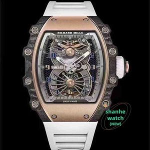 RM Watch Date Luxury Wristwatch Business Leisure RM21-01 entièrement automatique mécanique MILLR Watch Tape Mens es