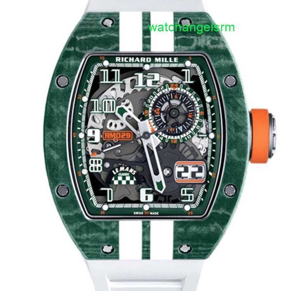 RM montre mouvement montre belle montre RM029 hommes série RM029 automatique mécanique en Fiber de carbone matériel montre utilisé ensemble de montre