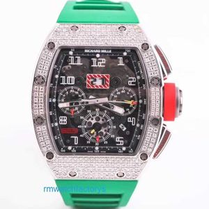 Reloj RM Reloj piloto Reloj popular RM011-FM Reloj para hombre RM011 Diamantes traseros de platino Deportes Mecánico Moda hueca Cronógrafo informal