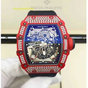 RM montre montre de course montre de sport série RM35-02 RM3502 NTPT fibre de carbone diamant incrusté mode loisirs sport machines