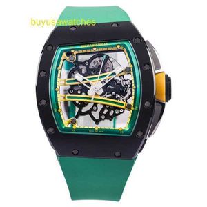 RM Watch Racing Watch Montre de sport Rm61-01 Manuel 50.23 * 42.7mm Rm6101 Piste verte Céramique noire Grade 5 Titane