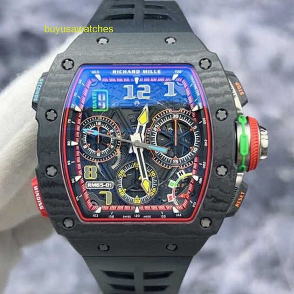 RM Watch Racing Watch Montre de sport RM65-01 Boîtier d'origine en or rose 18 carats et modifié plus tard en NTPT RM6501