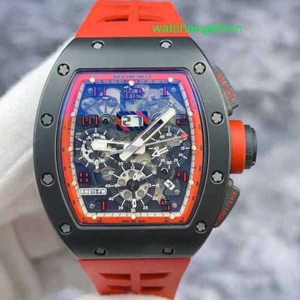 Reloj RM Reloj Suizo Reloj Táctico RM011-FM Midnight Fire Edición Limitada 88 Color Negro y Rojo Ahuecado RM011