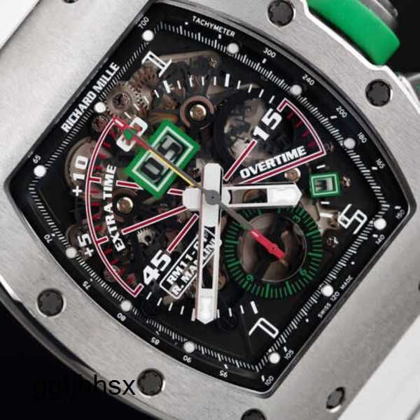 Reloj de pulsera RM Reloj de pulsera Richardmill Rm11-01 Mancini Edición limitada Cronómetro de juego de pelota único Titanio RM1101