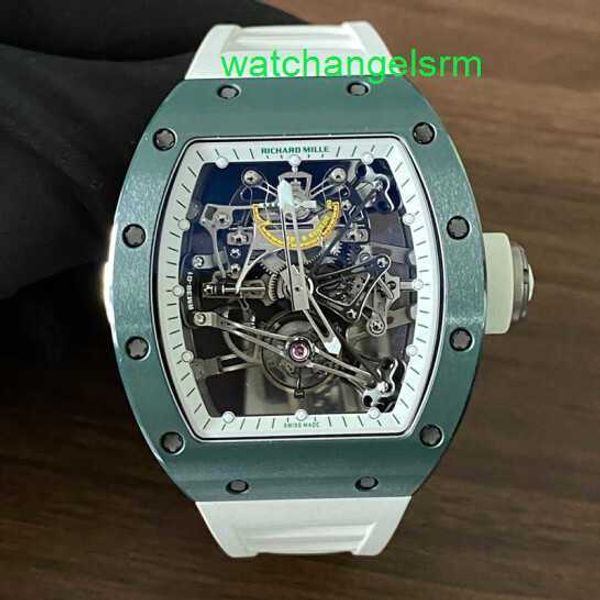 RM montre-bracelet célébrité décontracté série RM38-01 42.7mm manuel Rare vert foncé céramique Rm3801 Tourbillon limité