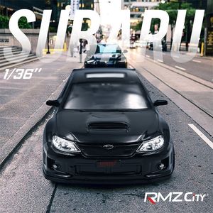 RMZ City 1:36 Subaru WRX STI Car Styling con licencia Diecast Car Model Toy Alloy Metal alta simulación para colección / regalos LJ200930