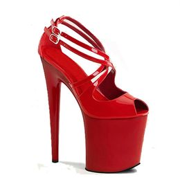 Rncksi 20cm talon gladiateur sandales femme stripper chaussures de mariage d'été chaussures fashion fashion stiletto plate-forme hauts talons sandales